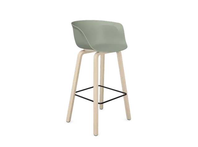 Bar Stool - Wooden (KD, Pack of 4), supplied flat-packed