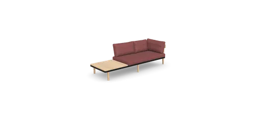 2 Seat Single Arm Table End - LHS