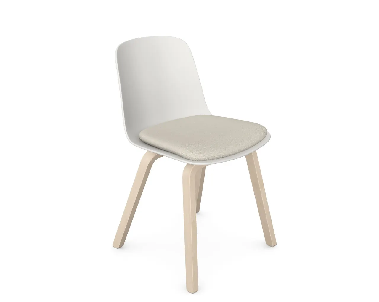 Loria Part-Upholstered Side Chair - Wooden, Chair