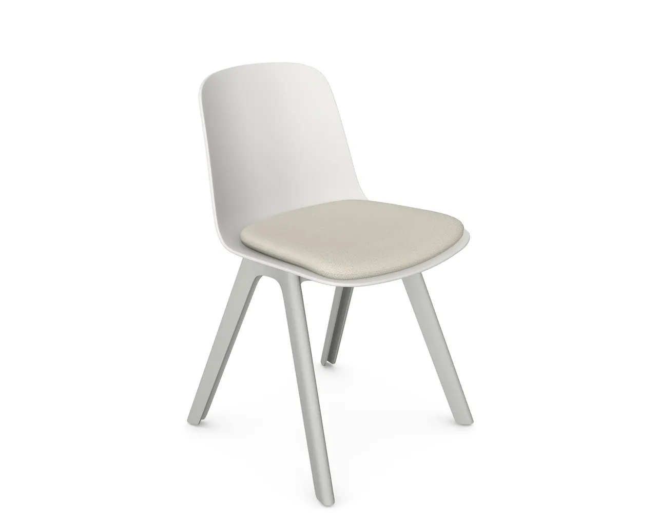 Loria Part-Upholstered Side Chair - 4 Leg Plastic, Chair