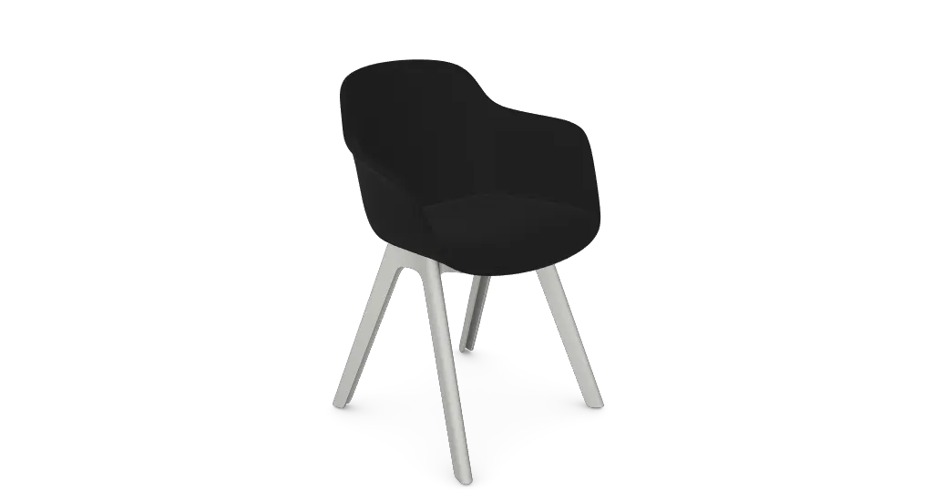 Loria Upholstered Arm Chair - 4 Leg Plastic, Chair