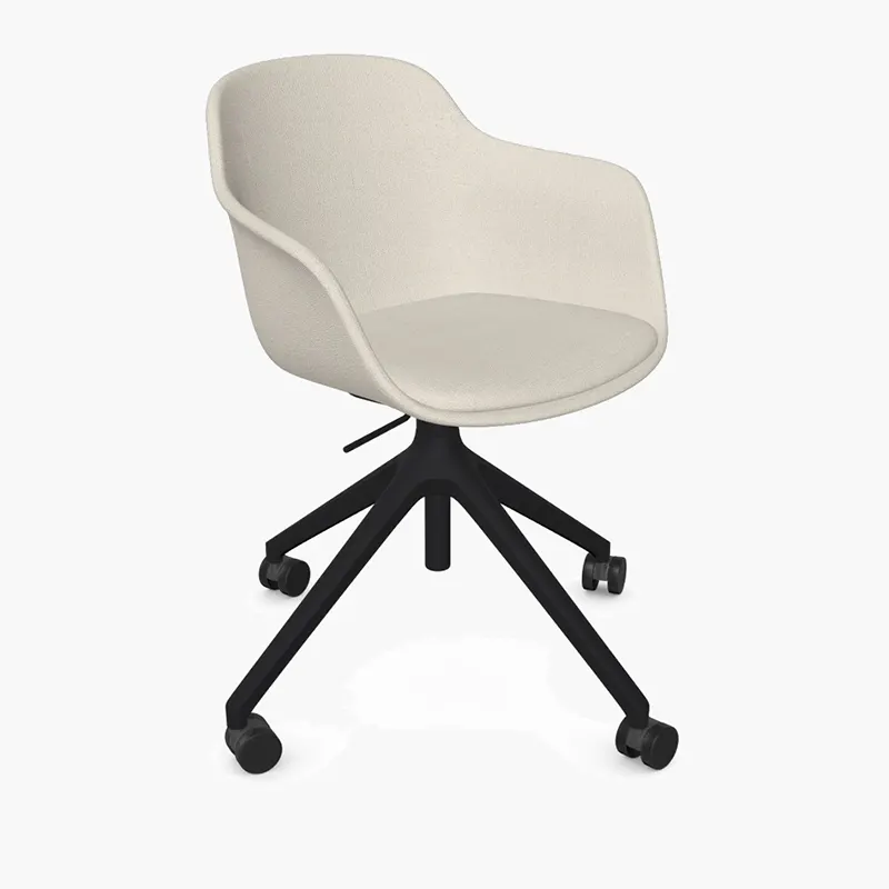 Loria Upholstered Arm Chair - 4 Star Castor (Height Adjustable) by ØRN Furniture