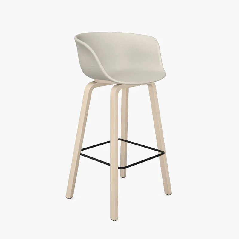 Loria Upholstered Bar Stool - Wooden by ØRN Furniture