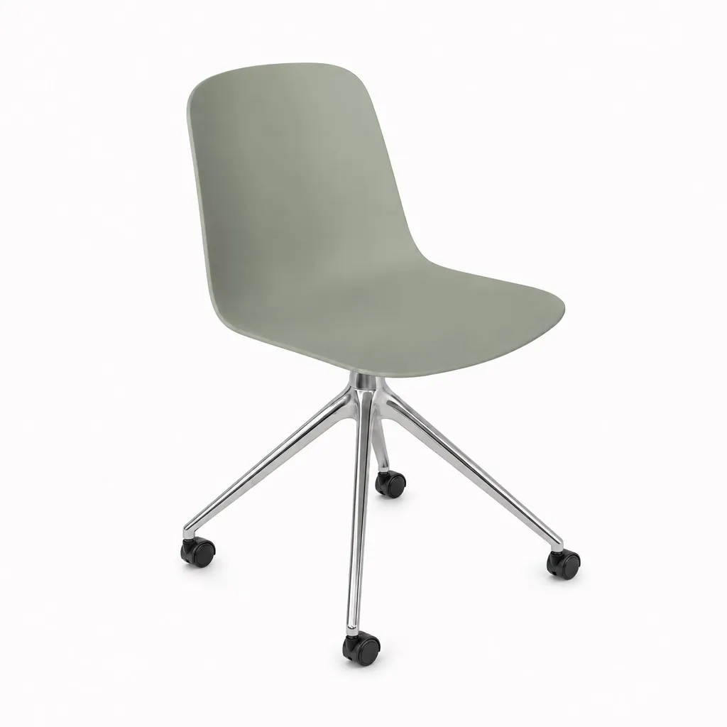 Loria Side Chair - 4 Star Castor - Metal by ØRN Furniture