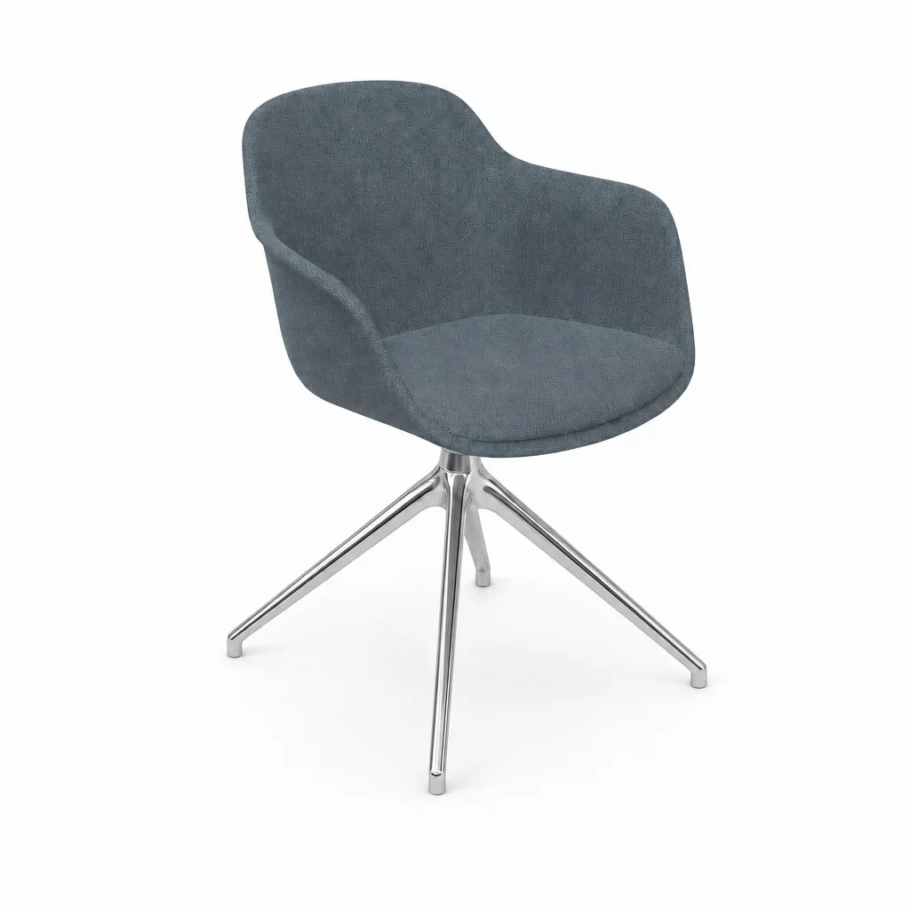 Loria Upholstered Arm Chair - 4 Star Static - Metal by ØRN Furniture