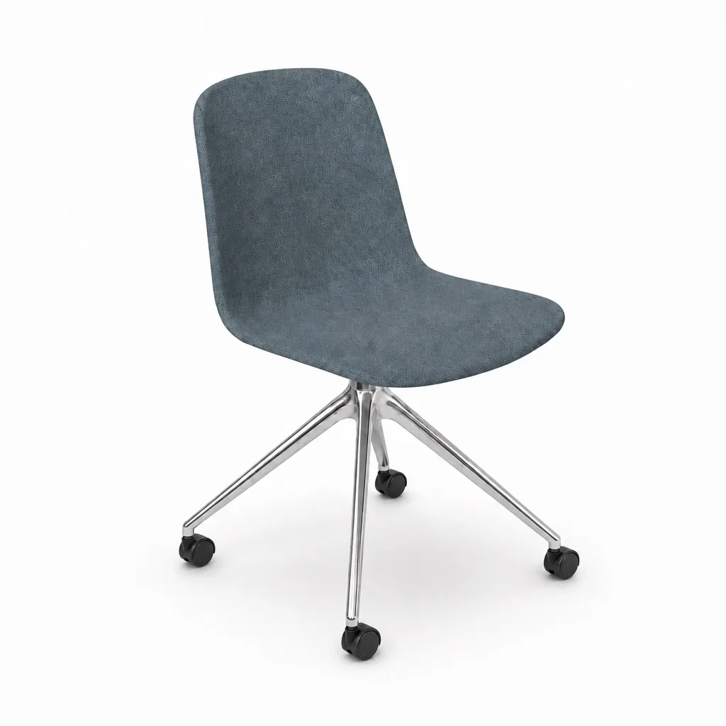 Loria Upholstered Side Chair - 4 Star Castor - Metal by ØRN Furniture