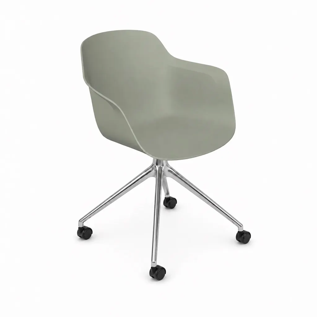 Loria Arm Chair - 4 Star Castor - Metal by ØRN Furniture
