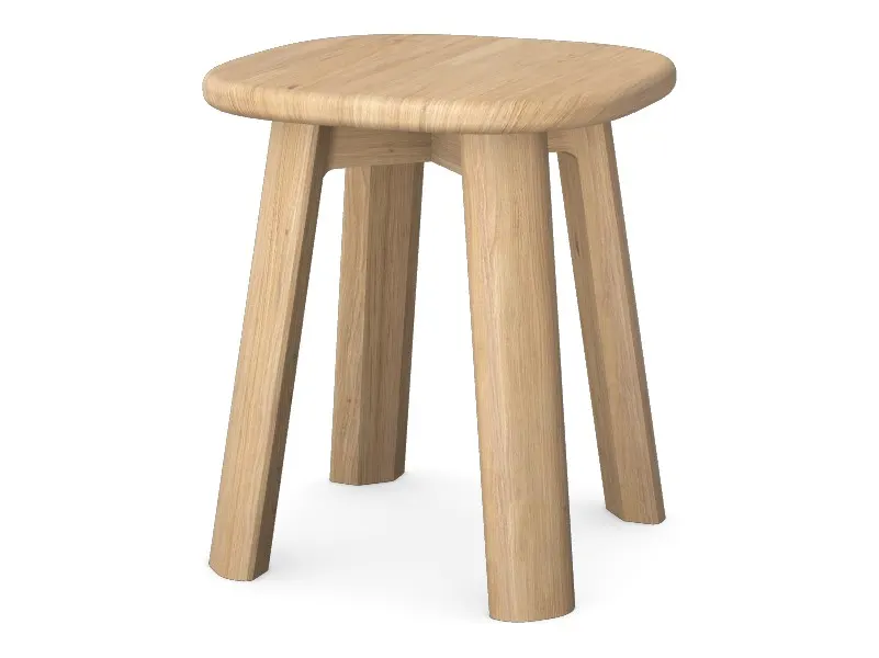 Nalma Low Stool - Oak Seat, Trade Component