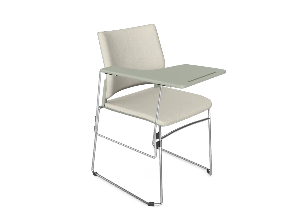 Kavli Side Chair - Sled - Upholstered w Writing Table by ØRN Furniture